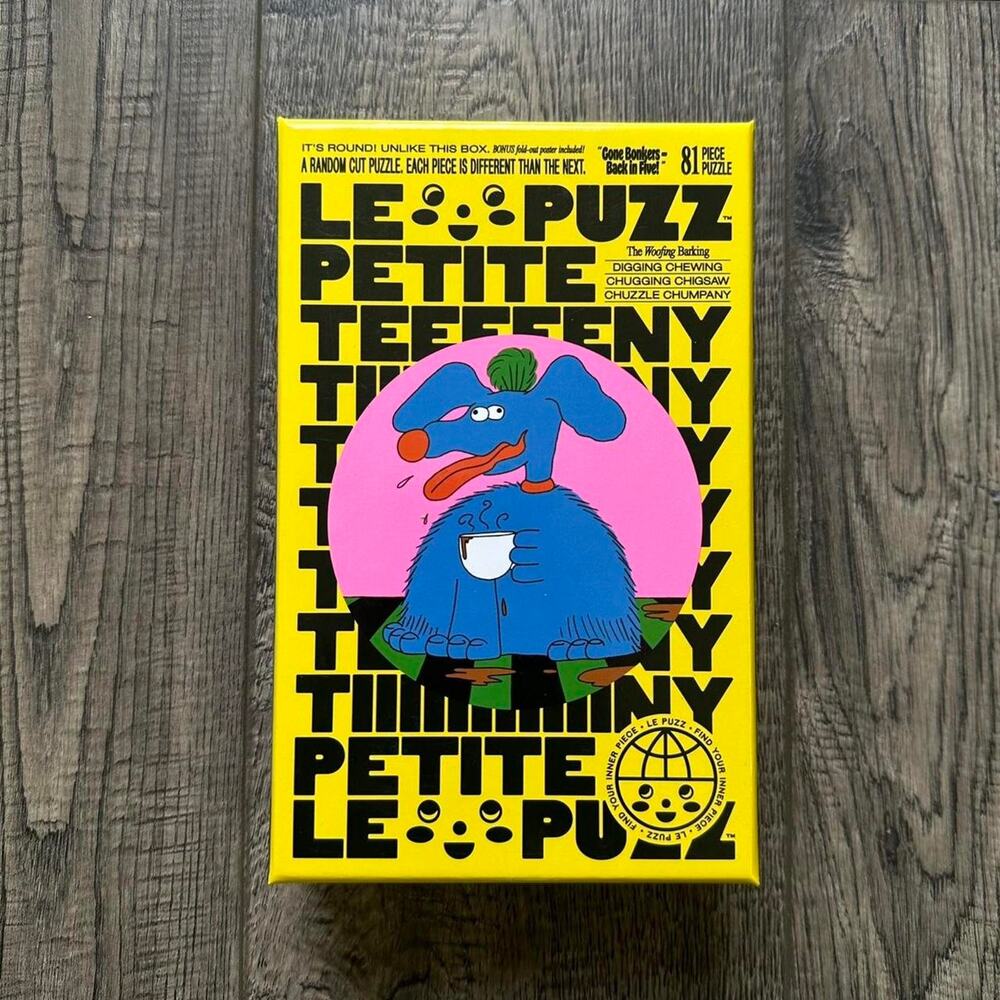 Rare Cute Le Puzz Petite Dog Teeny 81pc Coffee Table Jigsaw Puzzle